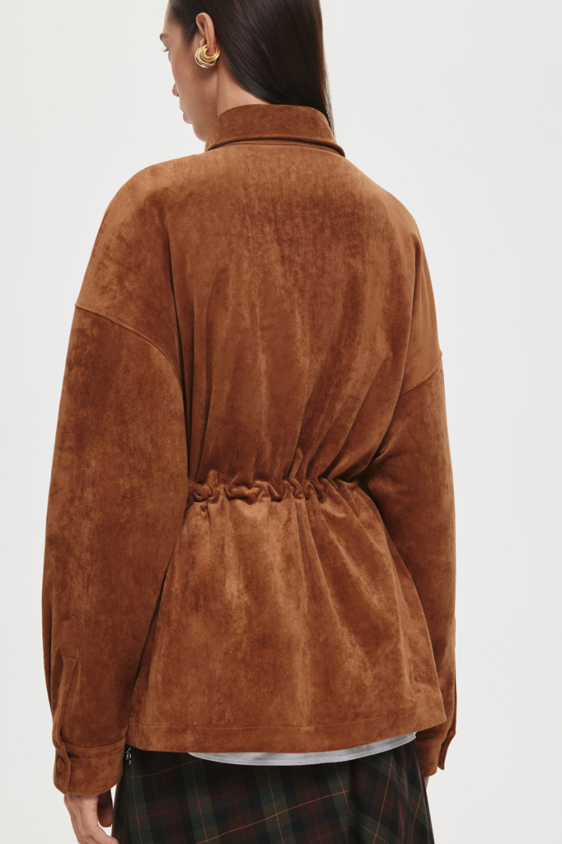 Рубашка из экозамши DREAMS BY ALENA AKHMADULLINA, цвет: оранжевый,  купить онлайн