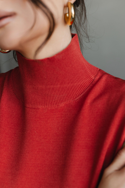 Платье из вискозы со стойкой макси VLVT, цвет: терракотовый, 00-00005379 купить онлайн