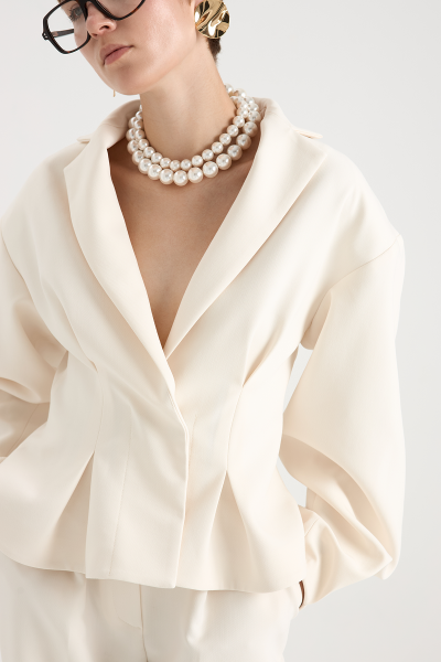 Жакет с талиевыми вытачками MIA AIM, цвет: молочный, MIA545 купить онлайн