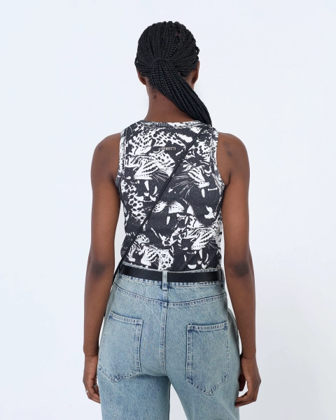 Топ женский с принтом ягуар ASIA ST 71, цвет: Черный, Ast71.top-jaguar-black-w купить онлайн