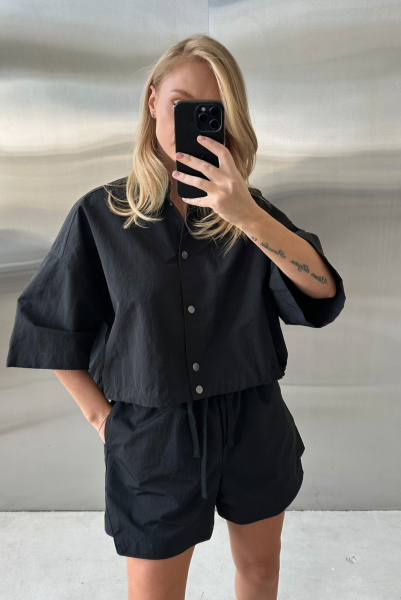 Шорты плащевые Label .B, цвет: Черный, Pt.13.4.41BLC купить онлайн