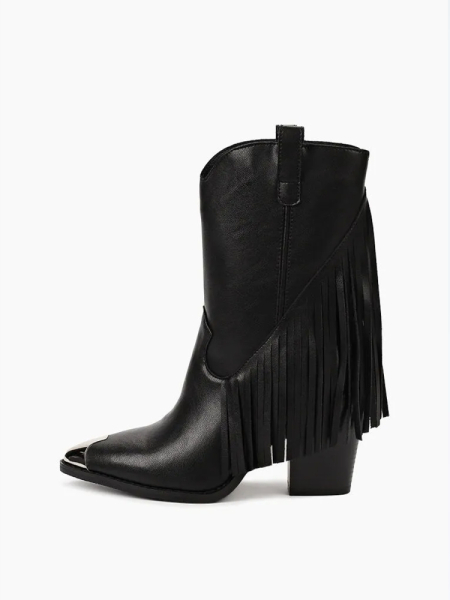 Казаки из натуральной кожи с металлическим носом