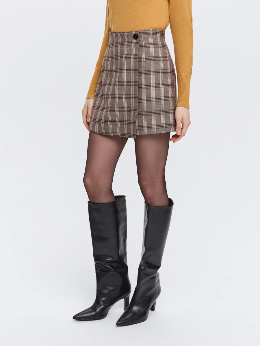 Юбка-шорты ANNA PEKUN, цвет: коричневый,  купить онлайн