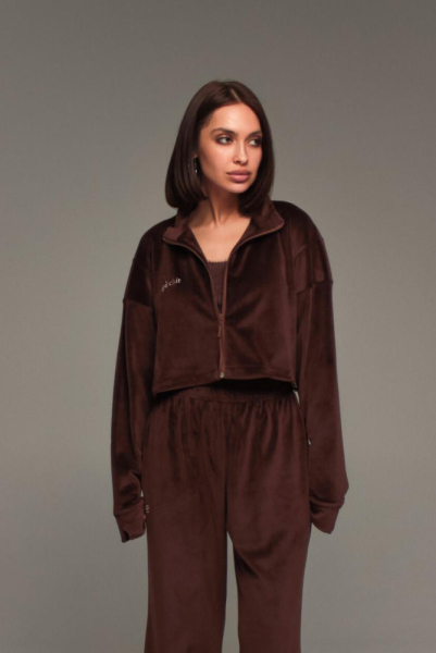 Бомбер Velour укороченный