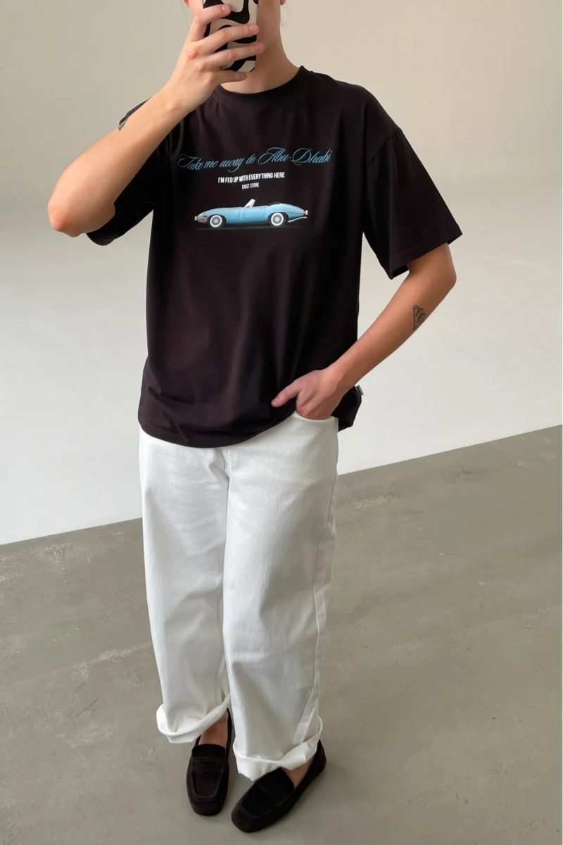 Футболка Абу-Даби Erist store, цвет: коричневый, НФ-00003343 купить онлайн