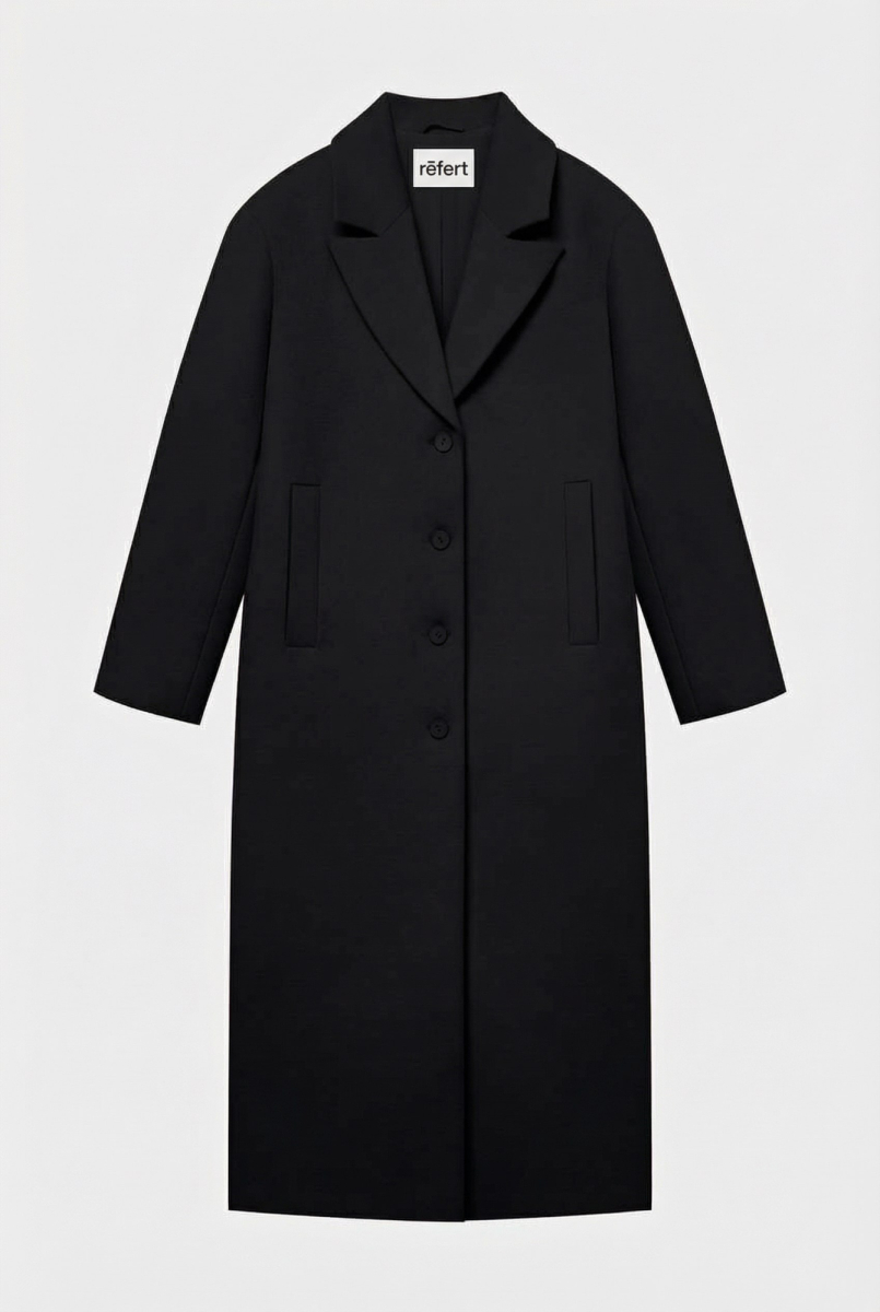 Пальто оверсайз с объемными листочками