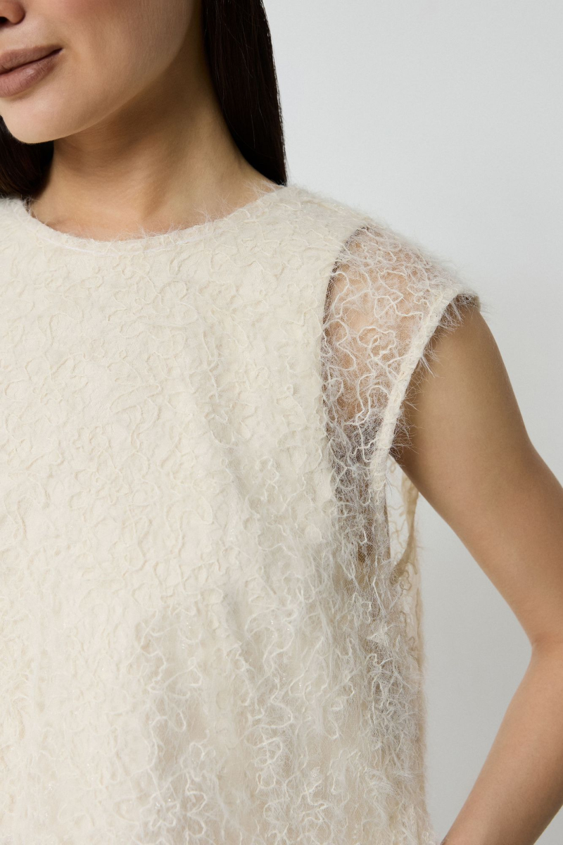 Топ из кружева AROUND, цвет: молочный, 212_87N01 купить онлайн