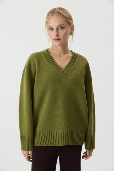 Джемпер V-neck из шерсти мериноса