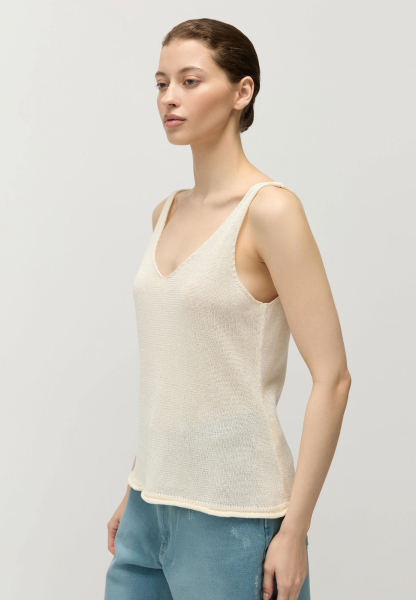 Топ из вискозы с хлопком AROUND, цвет: Светло-бежевый, 269_65VC01 купить онлайн