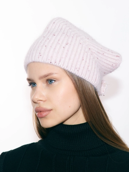 Косынка ангора с пайеткой на кнопке LIBERT'A, цвет: розовый 00038 купить онлайн