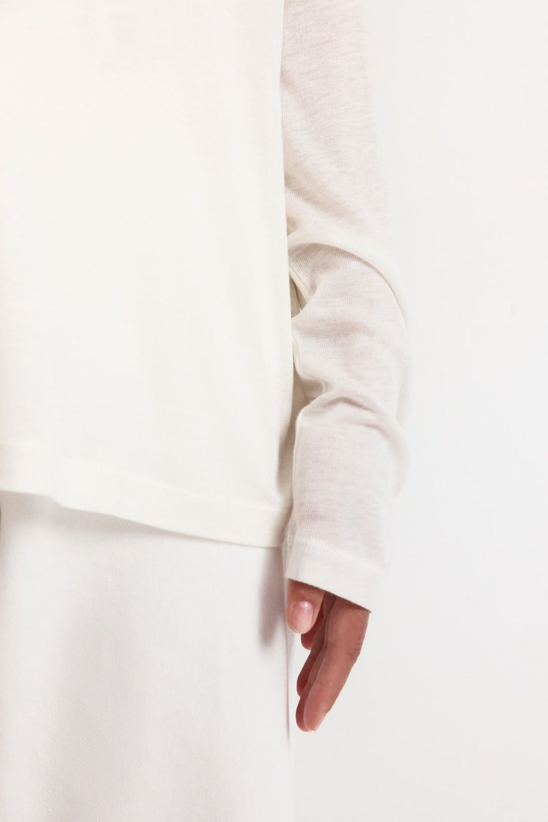 Лонгслив из смесового тенселя TOPTOP, цвет: белый, TT.025.15617.100 купить онлайн