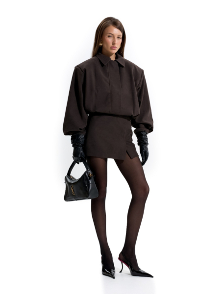 Юбка из замшевой ткани