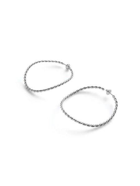 Серебряные серьги-косы мини SBLESKOM, цвет: серебро, 12220 купить онлайн