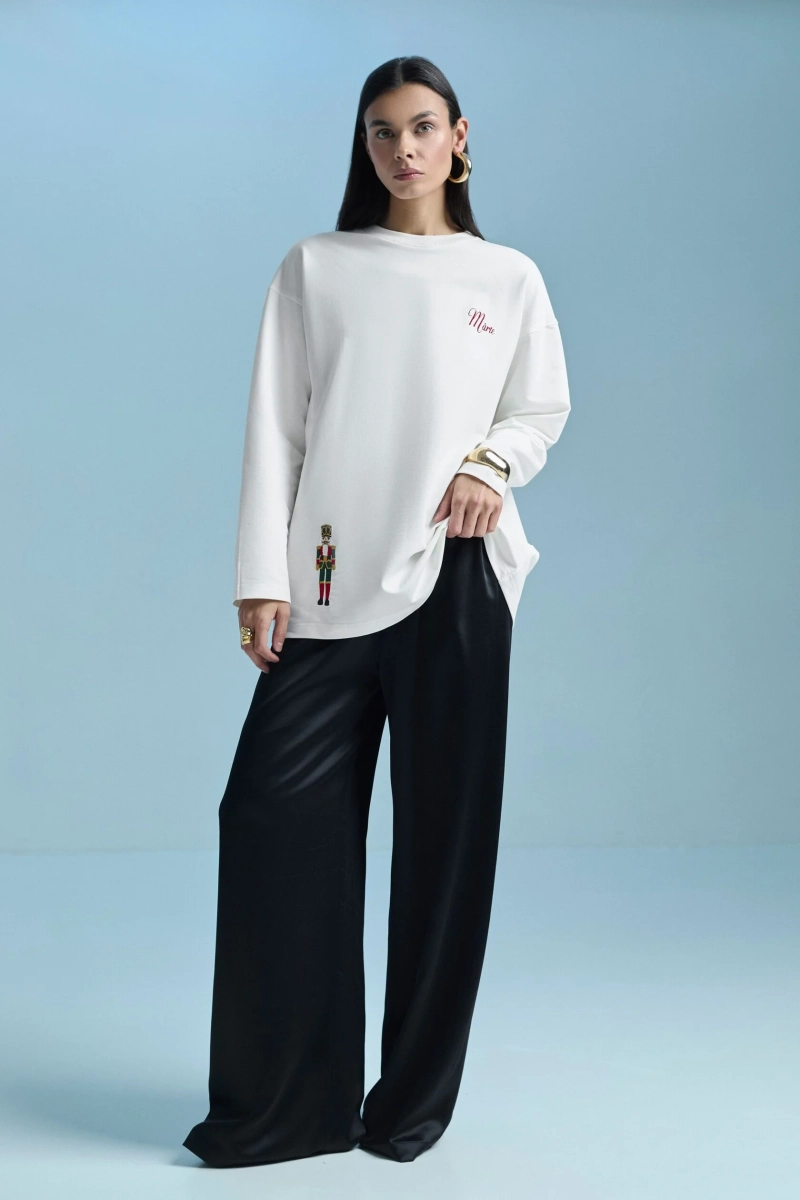 Лонгслив "Щелкунчик" marte, цвет: молочный,  купить онлайн