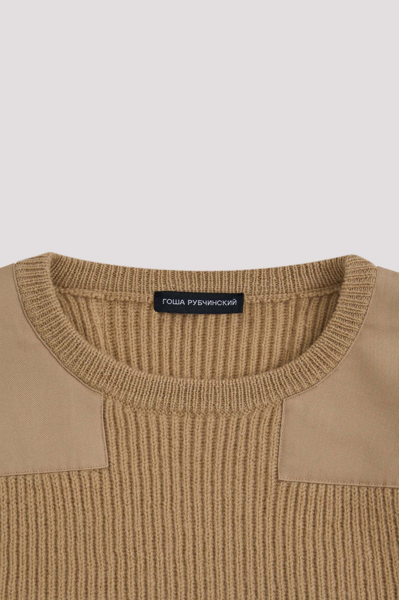 Свитер трикотажный шерсть ГОША РУБЧИНСКИЙ, цвет: бежевый, KNSW_0301_BEIGE купить онлайн
