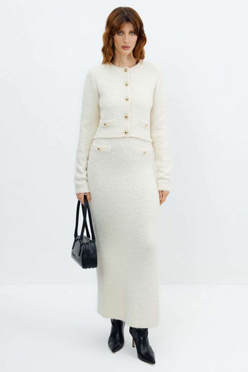 Фактурный кардиган TOPTOP, цвет: молочный, TTS.060.15527.120 купить онлайн