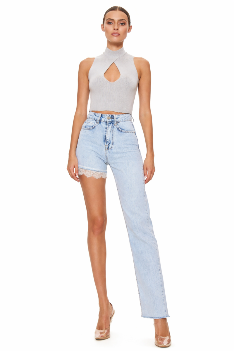 Джинсы разноуровневые