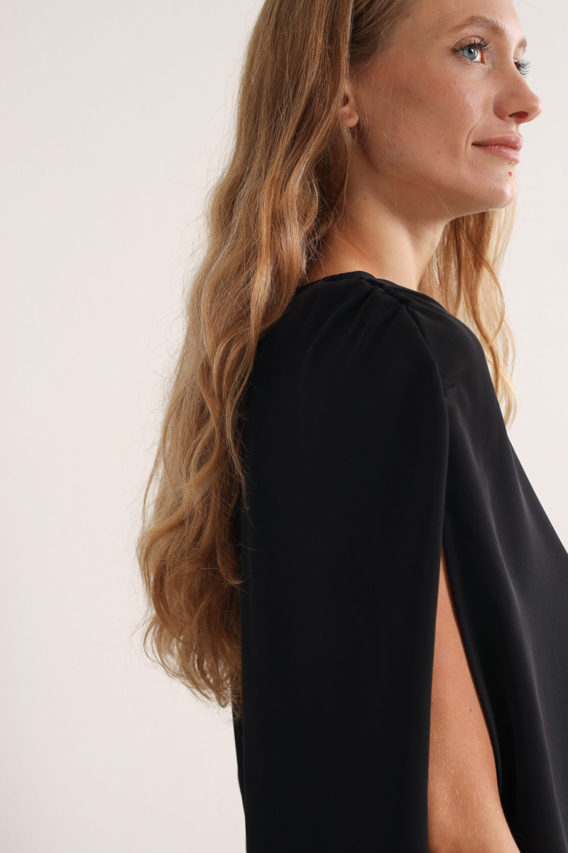 Пелерина fibi black issju, цвет: Черный,  купить онлайн