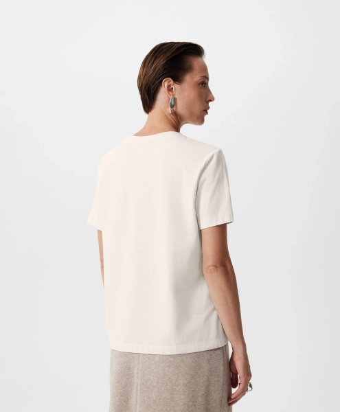 Футболка прямой свободной формы GLVR, цвет: молочный, 225G33GAC1201 купить онлайн