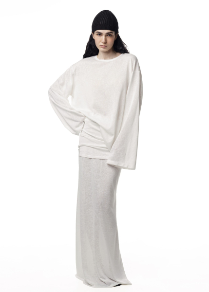 Юбка с драпировкой из вискозы ASYA SEMYONOVA, цвет: WHITE,  купить онлайн