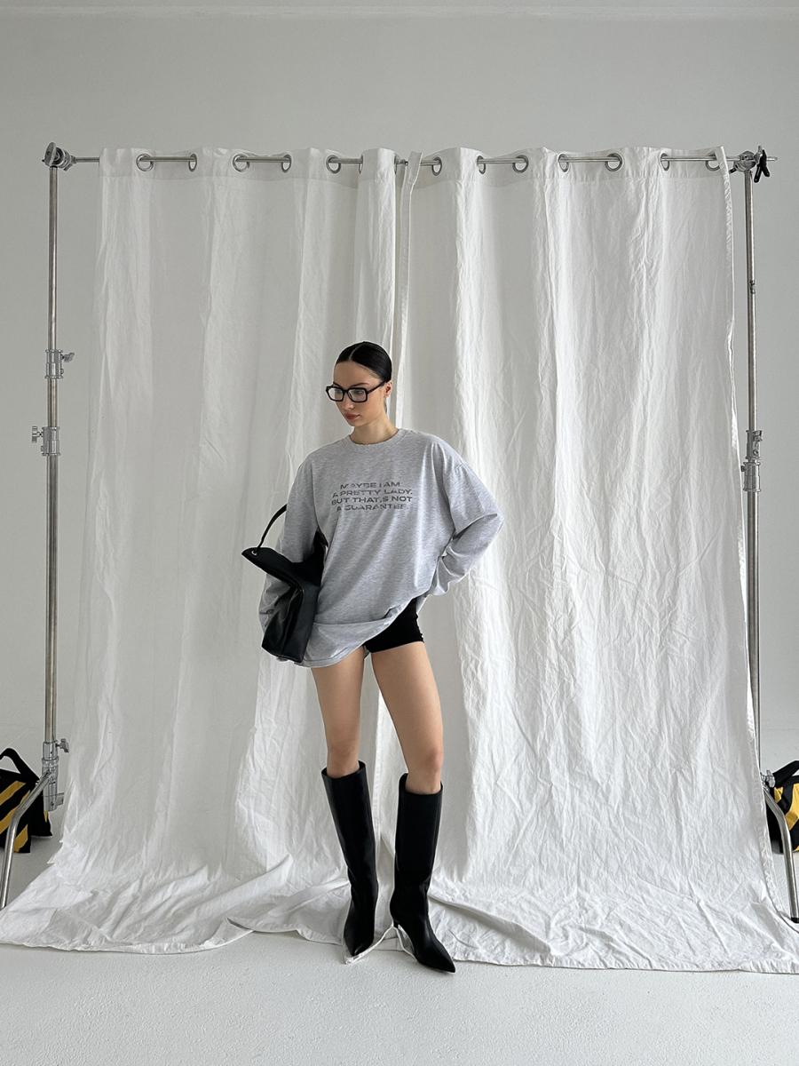 Лонгслив "Возможно" MIARTLAND, цвет: меланж, НФ-00000883 купить онлайн