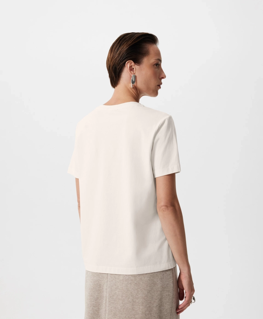 Футболка прямой свободной формы GLVR, цвет: молочный, 225G33GAC1201 купить онлайн