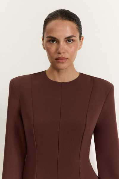 Платье из смесовой вискозы TOPTOP, цвет: коричневый, TT.010.17857.700 купить онлайн