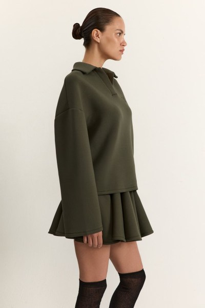 Лонгслив из смесовой вискозы TOPTOP, цвет: зеленый, TT.025.17744.500 купить онлайн