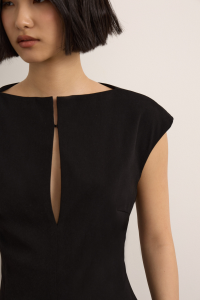 Платье приталенное из костюмной ткани Mollis, цвет: Черный, 15-09-3063/1 купить онлайн