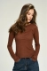 Лонгслив Basic с необработанным краем Brown Erist store, цвет: коричневый, НФ-00002819 купить онлайн