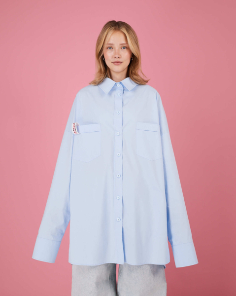 Рубашка макси овер #16