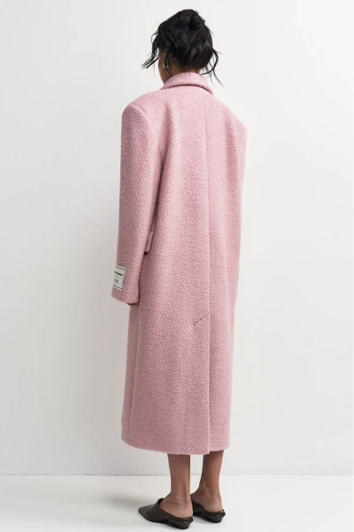 Пальто-макси из вареной шерсти ERISTSTORE, цвет: розовый, НФ-00003234 купить онлайн