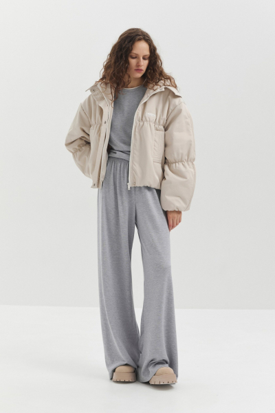 Брюки из триотажа marte, цвет: серый,  купить онлайн