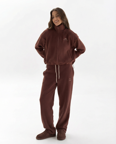 Брюки из трикотажа teddy Alpine Ricoco, цвет: шоколадный, 7026/2 купить онлайн