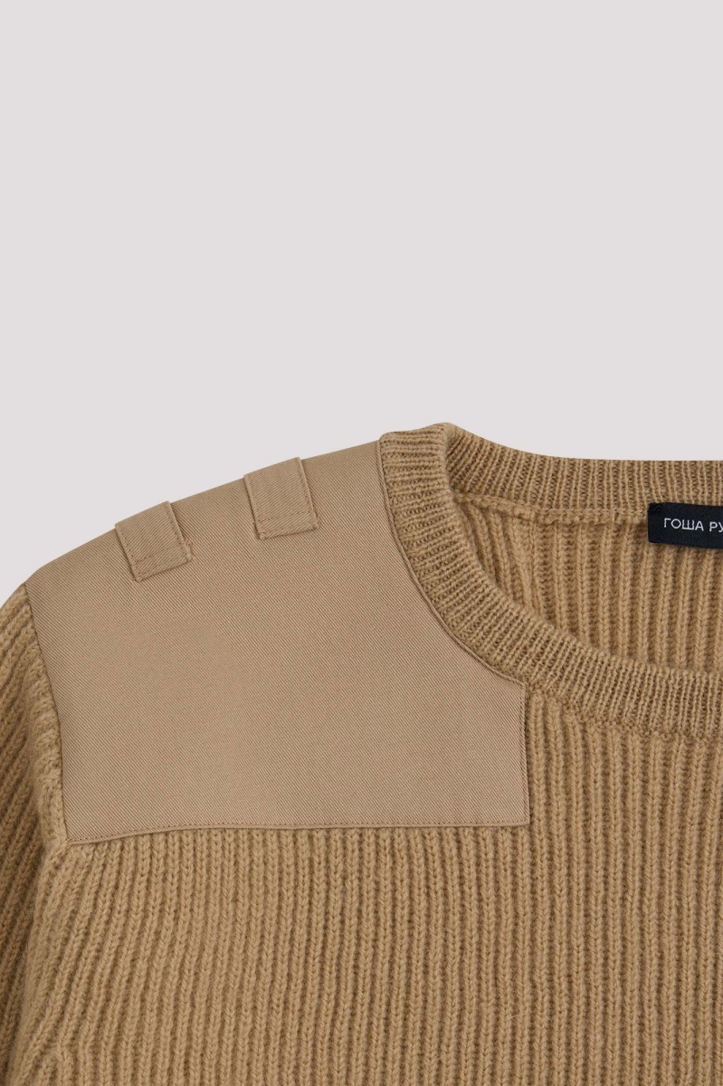 Свитер трикотажный шерсть ГОША РУБЧИНСКИЙ, цвет: бежевый, KNSW_0301_BEIGE купить онлайн
