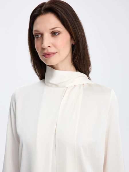 Блуза с воротником-трансформером ANNA PEKUN, цвет: бежевый, 30.2629.120 купить онлайн