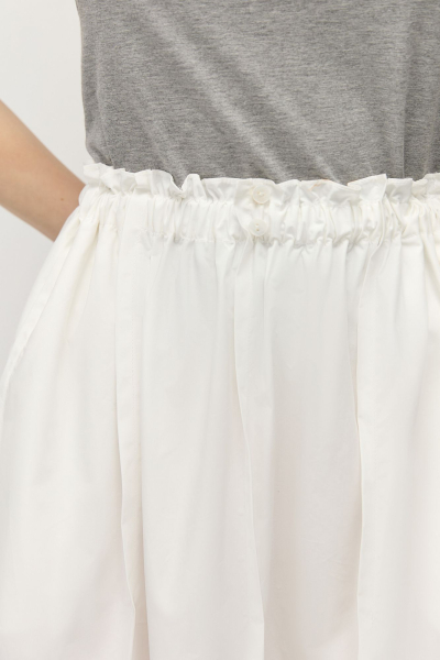 Юбка из хлопка AROUND, цвет: молочный,  купить онлайн