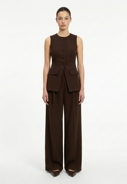 Жилет приталенный REFERT, цвет: коричневый, 05-3903/3-2511 купить онлайн