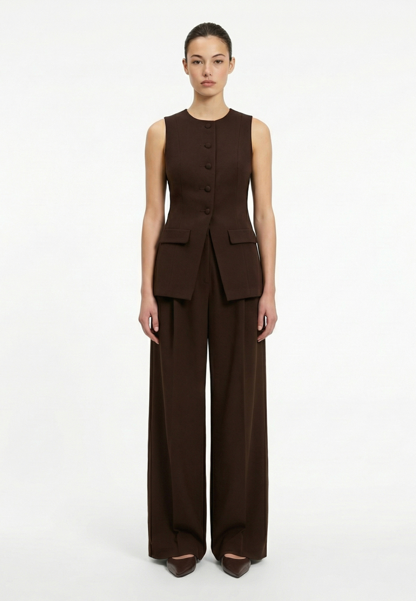 Жилет приталенный REFERT, цвет: коричневый, 05-3903/3-2511 купить онлайн