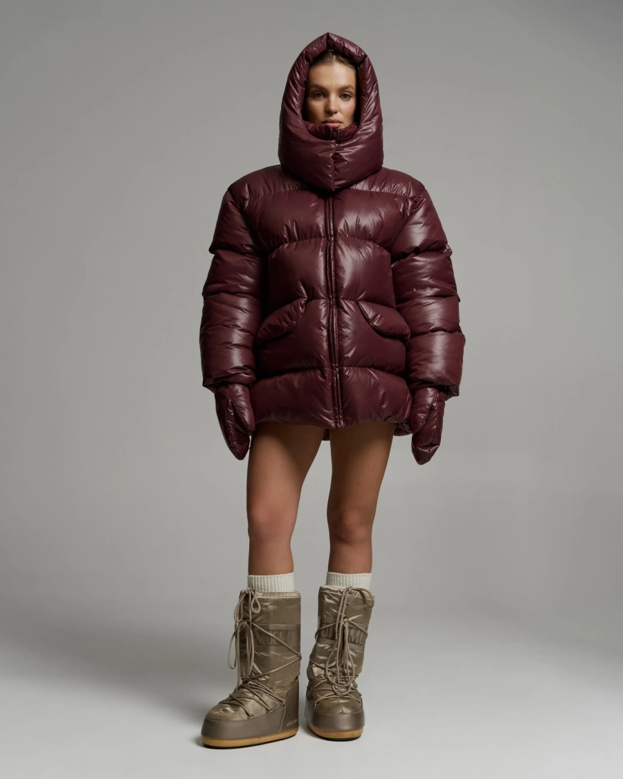 Пуховик PUFF BAIKAL BURGUNDY YONS, цвет: винный, YO-707 купить онлайн