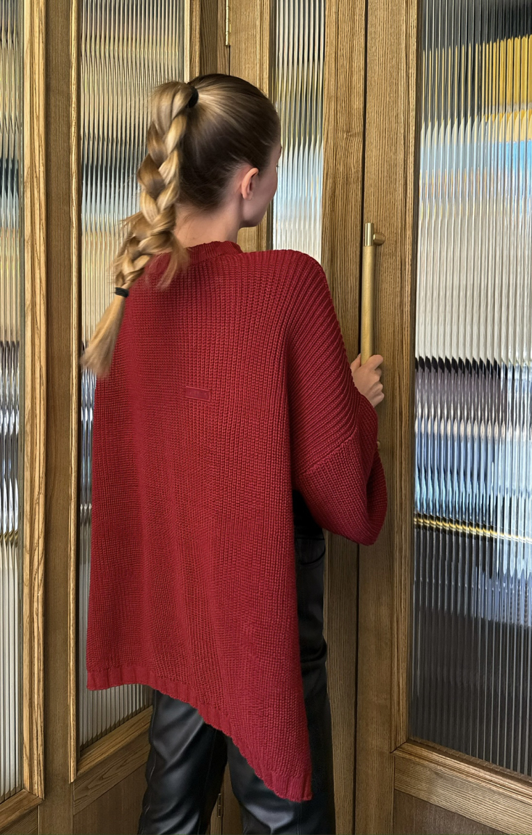 Джемпер с открытой спиной BURGUNDY Label .B, цвет: burgundy, Kn.01.34BRD купить онлайн