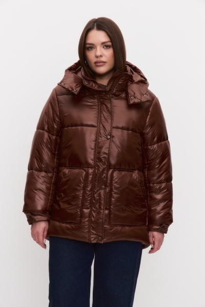 Куртка стеганая удлиненная 4forms, цвет: шоколад, 68046 купить онлайн