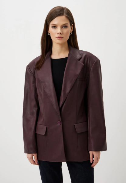 Пиджак из экокожи