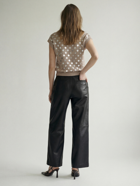 Кофта с пайетками SAGAS, цвет: светло-коричневый, 3400205 купить онлайн