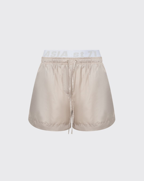 Шорты из нейлона с двойным поясом ASIA ST 71, цвет: кремовый, Ast71.D-cream купить онлайн