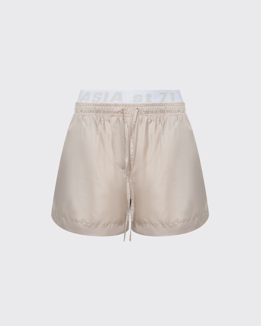 Шорты из нейлона с двойным поясом ASIA ST 71, цвет: кремовый, Ast71.D-cream купить онлайн