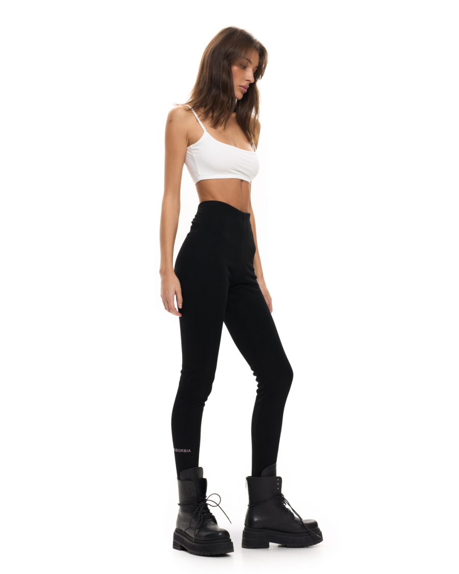 Легинсы утепленные Suborbia, цвет: black, 04418 купить онлайн