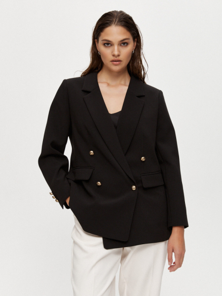 Жакет двубортный укороченный