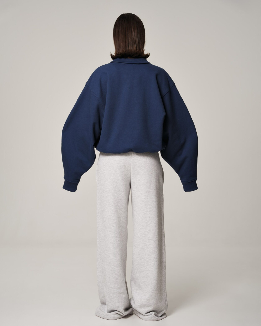 Свитшот-поло YONS STUDIOS BLUE YONS, цвет: синий, YO-780 купить онлайн