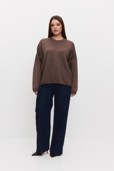 Джемпер вязаный с круглым вырезом 4forms, цвет: трюфель, 68044 купить онлайн